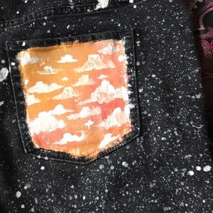 Custom painted jeans
